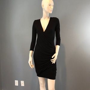 NWT James Perse Black Fitted Dress Size 2/Small